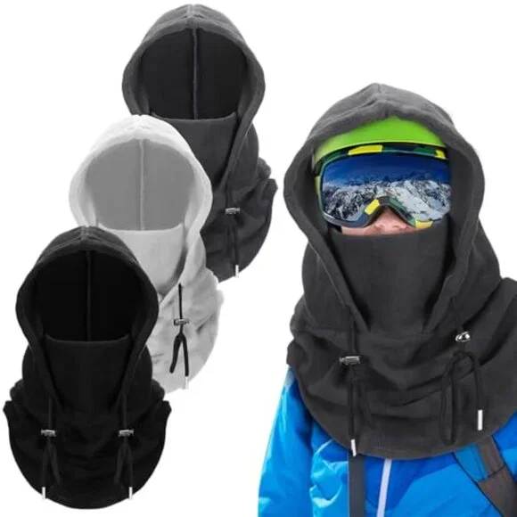 3-Pack Wool Balaclava Ski Mask Windproof Helmet Hood Neck Warmer display picture 1